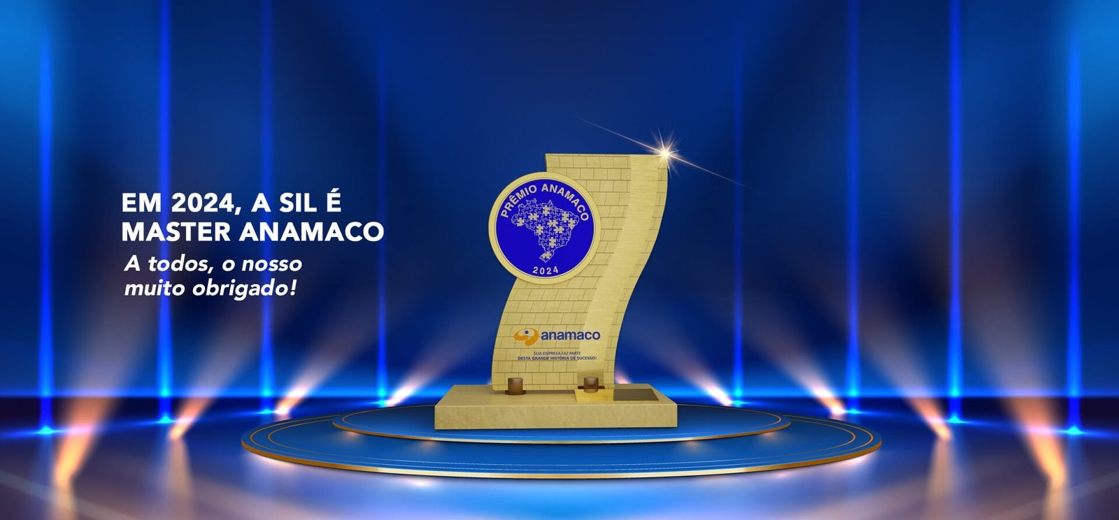 Banner de reconhecimento e premiação